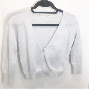 Silver crop cardigan